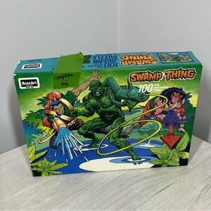 VTG 80s/90s Swamp Thing COMIN AT YA Rose Art 100pc Puzzle 11.5x16.25 Good